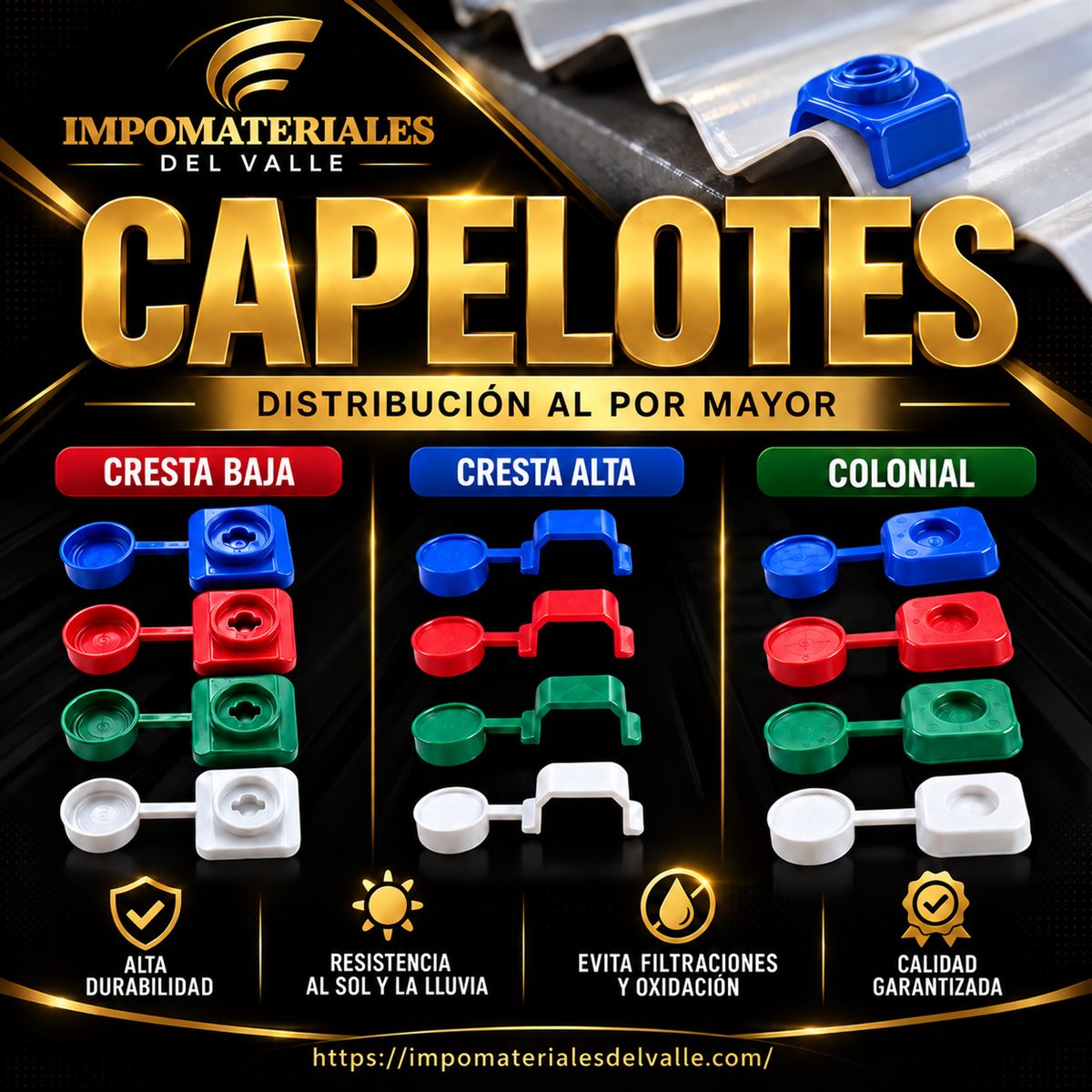 Capelotes cresta baja, cresta alta y colonial