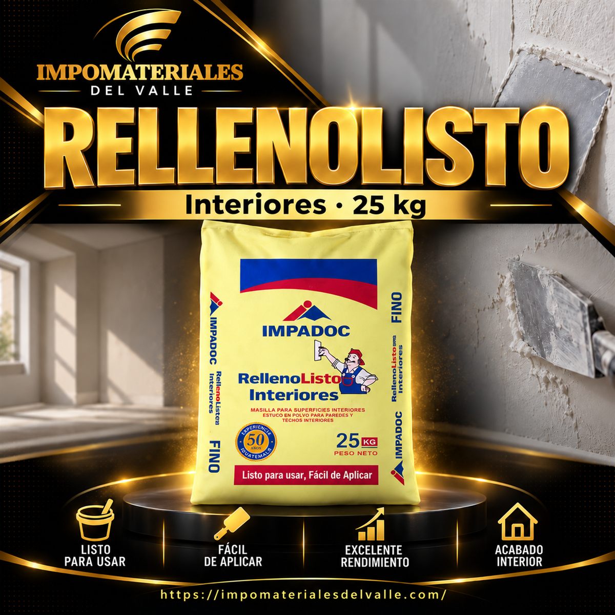 RellenoListo Impadoc para interiores de 25 kg